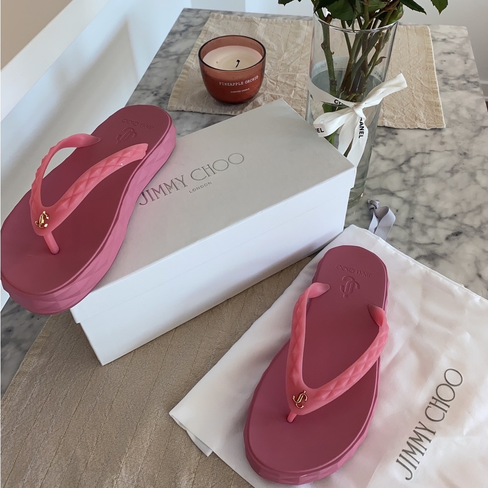 Authentic Diamond Jimmy Choo flip flops